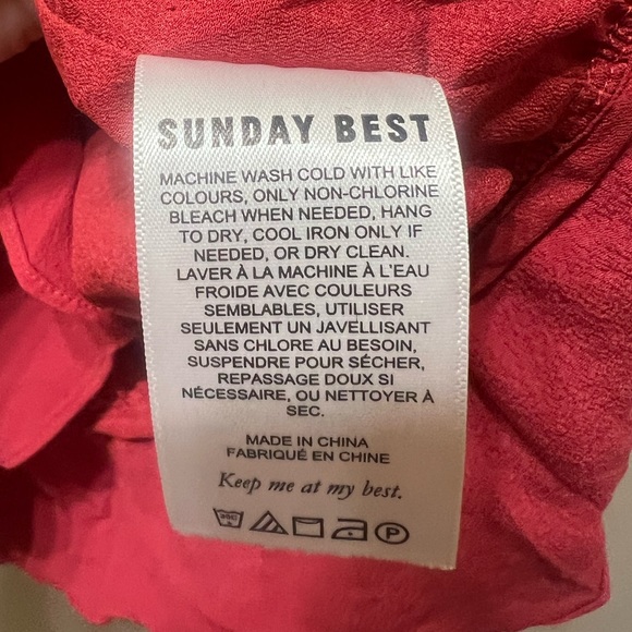 Aritzia Sunday Best Tie-Front blouse size L - Picture 6 of 6